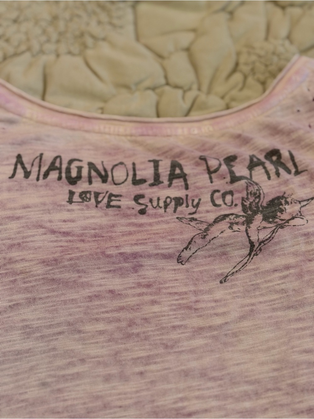 Magnolia Pearl Pink Floral & Illustrated Short Sleeve Tee - Picture 5 of 6